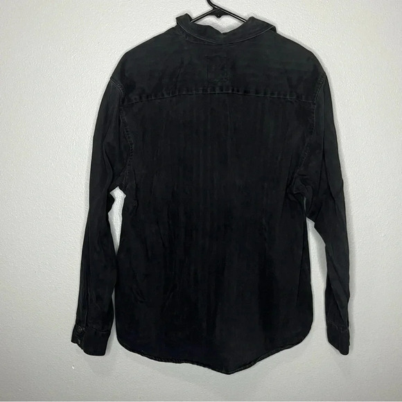Wahoo Maker Yuma Arizona Denim Button Up Shirt Men Large Black Western Made USA - Picture 8 of 11